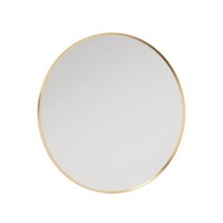 Astrid Metal Frame Round Mirror Gold 600mm