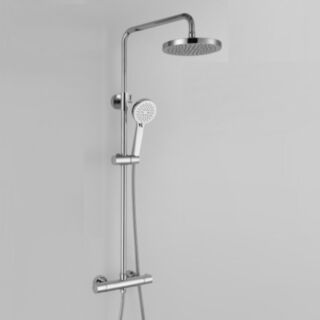 Marflow Dual Outlet Round Thermostatic Shower Chrome