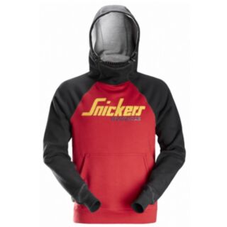 Snickers 2889 Logo Hoodie Chili Red\Black - Size Xl