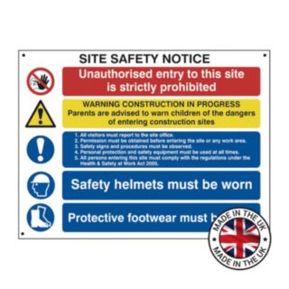 Composite Site Safety Sign (Irish Version)- 800 X 600
