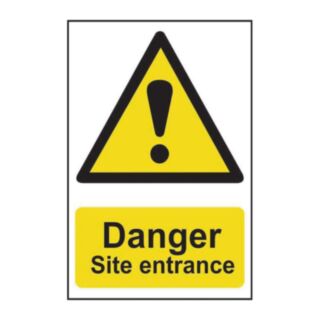 Danger Site Entrance - Pvc (400 X 600mm)