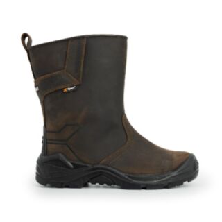 Xpert Invincible S3 Safety Waterproof Rigger Boots Brown Size 10 (44)