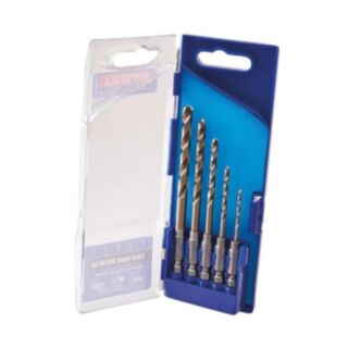 Faithfull Quick Change HSS Cobalt Impact Drill Bit Set 5 Piece