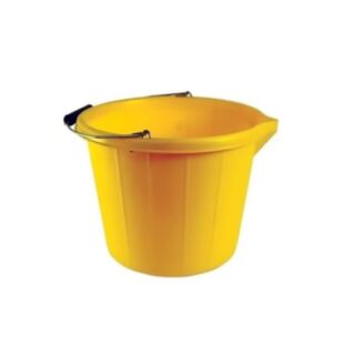 Heavy Duty Plastic Bucket 14 Ltr Yellow