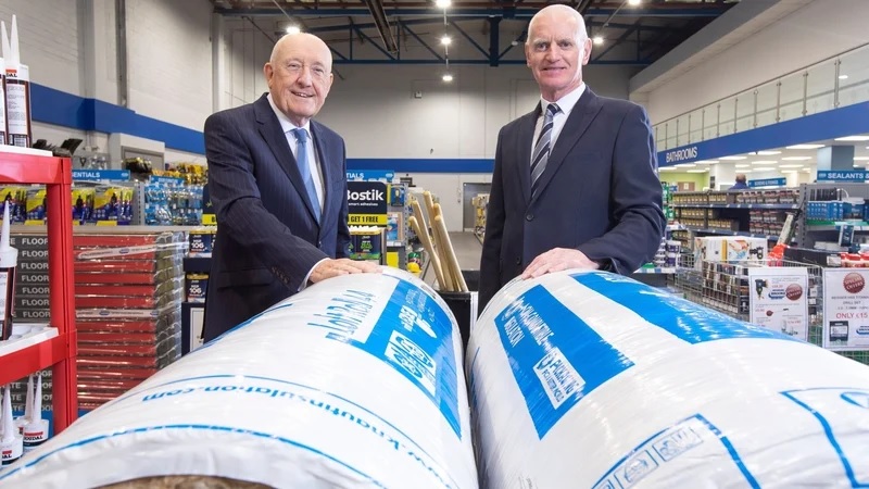 Eddie Kelly, executive chairperson of Brooks Group and John Crofton, Managing Director of Kildare Builders Providers